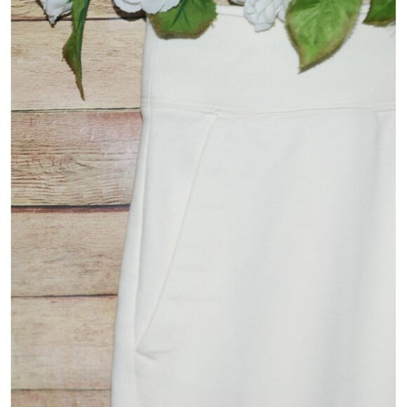 NWT Calia Cream Fleece Pull On Crop Pants Size XXL High Rise Raw Hem Straight - Picture 4 of 10